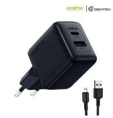 Oraimo Cannon 18D OCW-5183E+L53 Dual Port 18W Charger Adapter with Lightning Cable