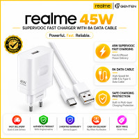realme 45W SUPERVOOC Fast Charger with 8A Data Cable