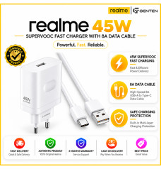 realme 45W SUPERVOOC Fast Charger with 8A Data Cable