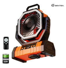 3-in-1 Portable Rechargeable Camping Fan with LED Light and Power Bank