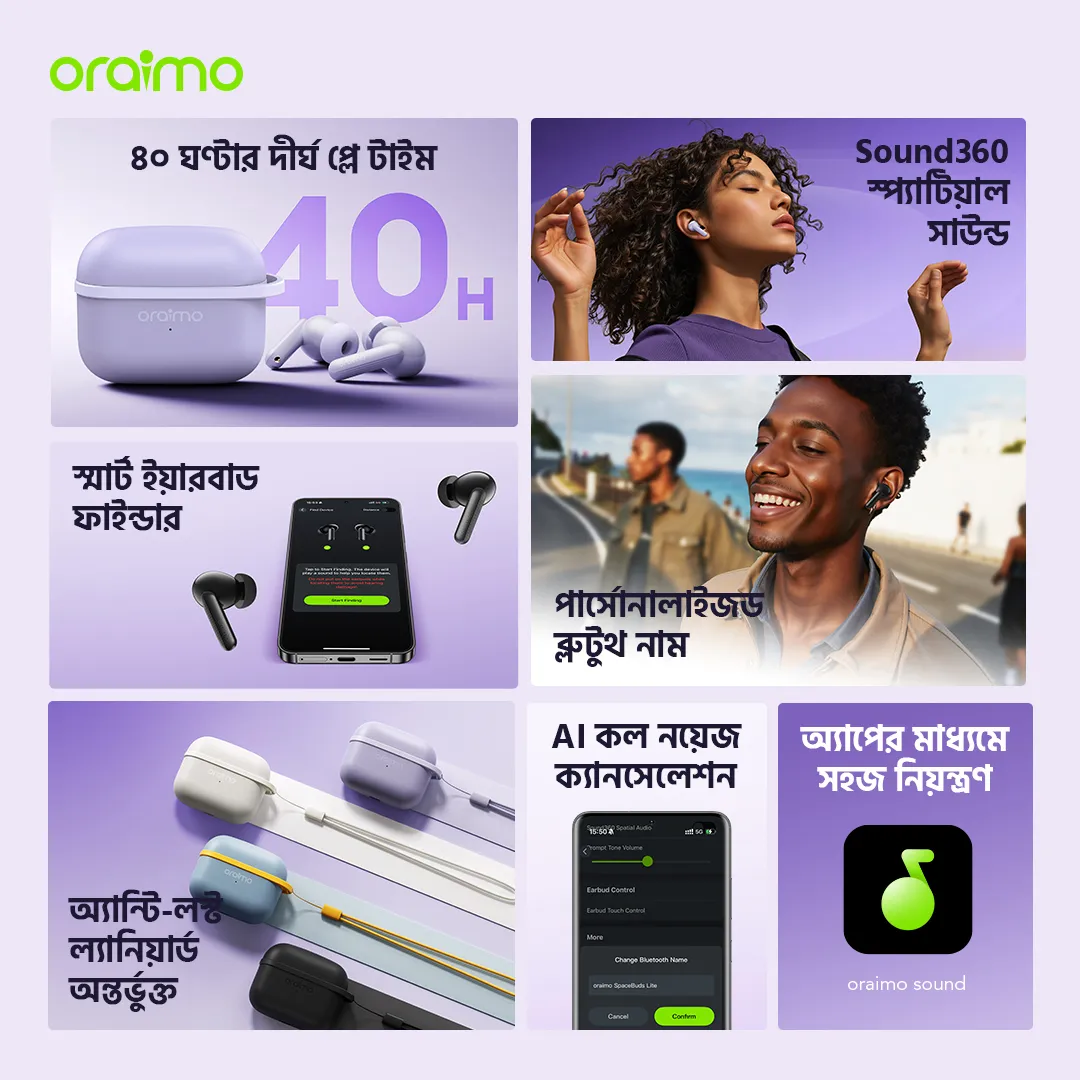 Oraimo SpaceBuds Lite True Wireless Earbuds - OTW-324