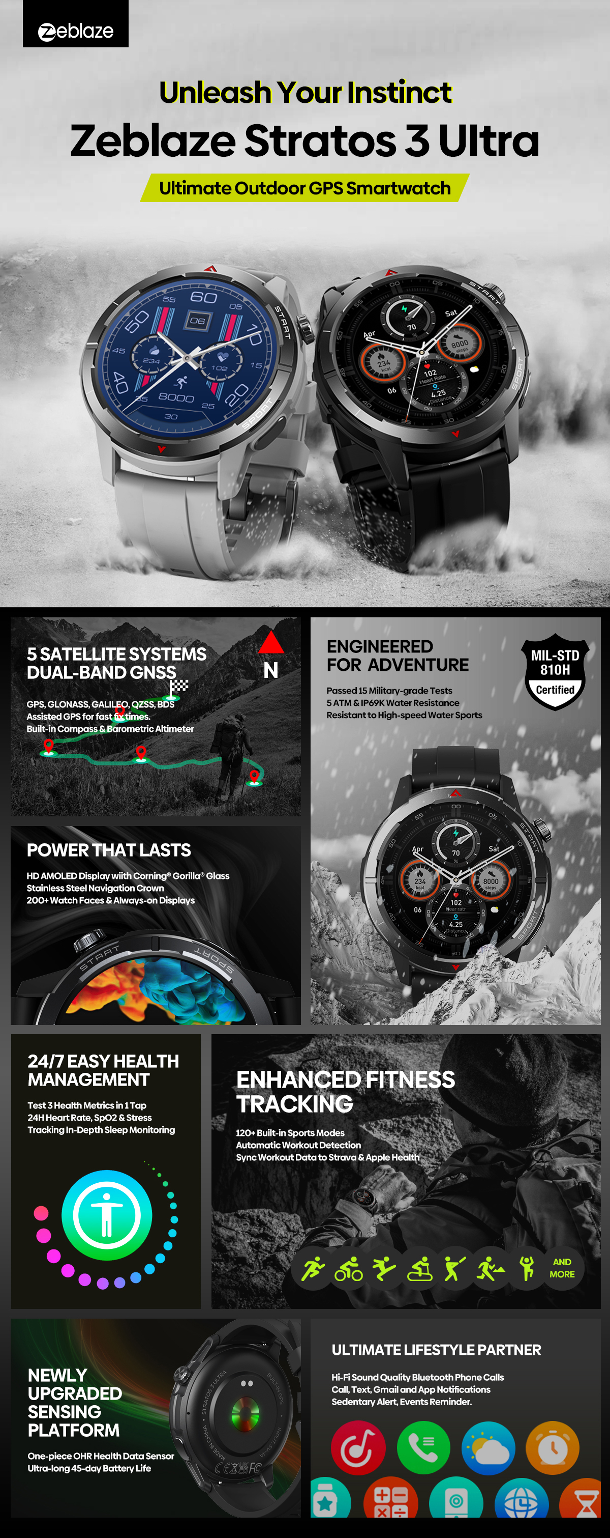 Zeblaze Stratos 3 Ultra Smart Watch