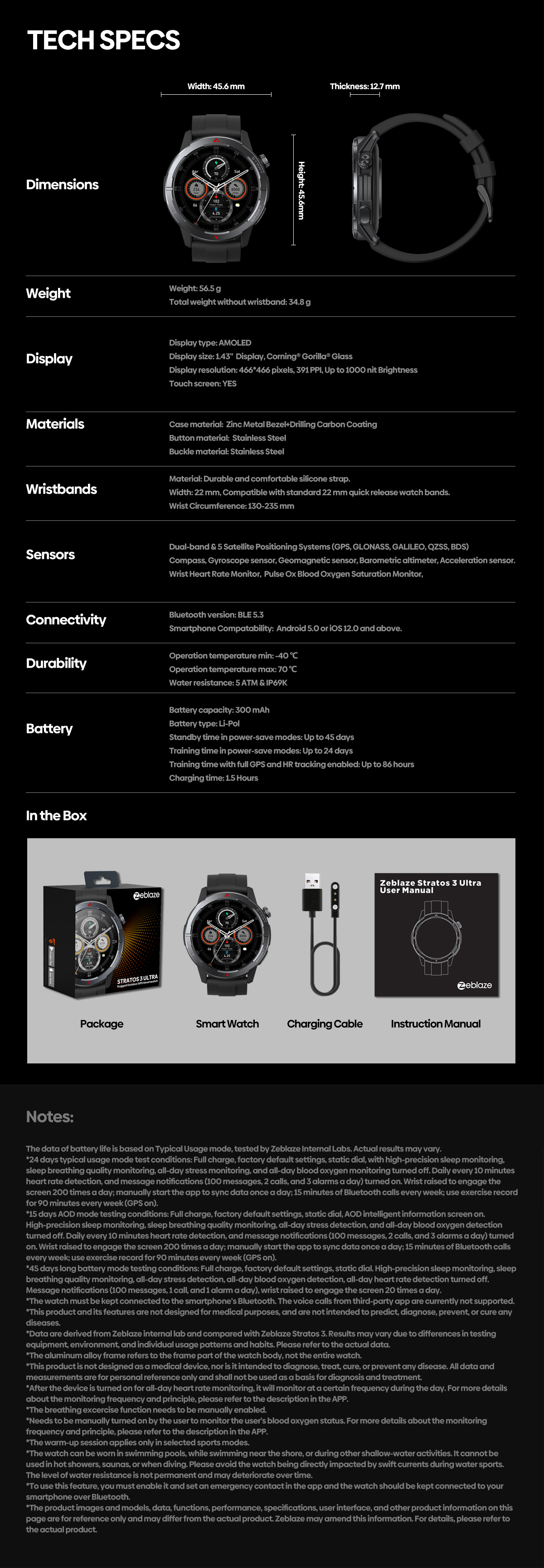 Zeblaze Stratos 3 Ultra Smart Watch
