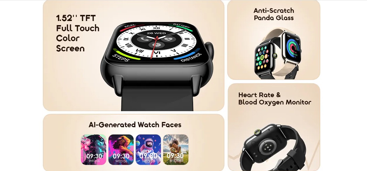 Oraimo Watch 6 Nano Calling Smart Watch - OSW-807N